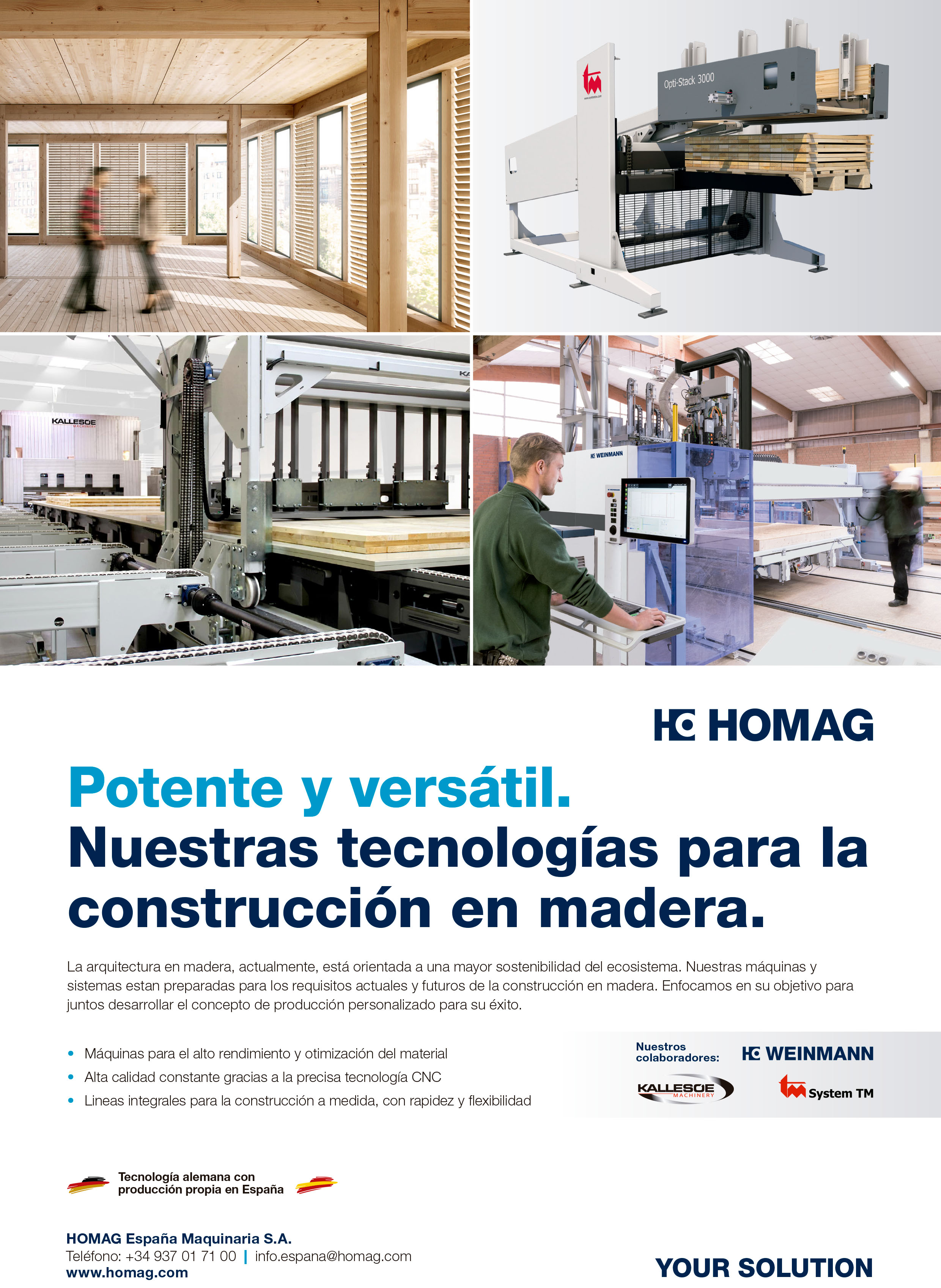 Máquinas para transformar y mecanizar madera hasta la construcción con madera