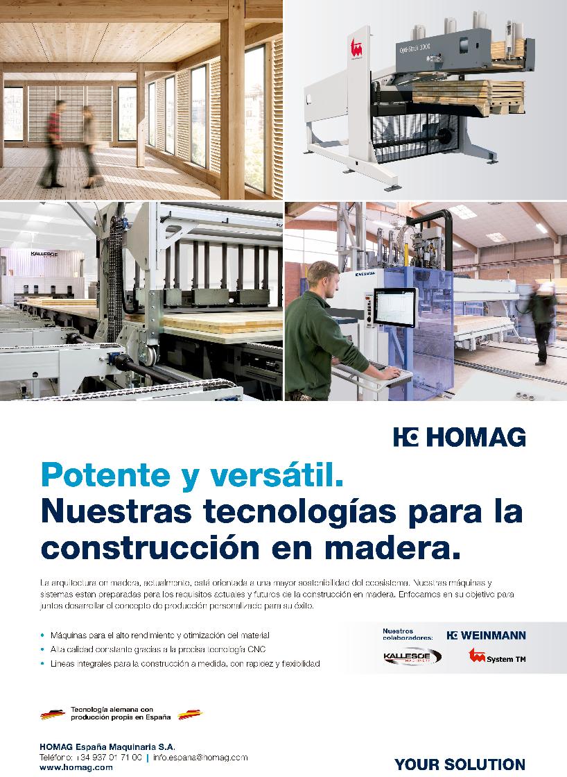 Máquinas para transformar y mecanizar madera hasta la construcción con madera
